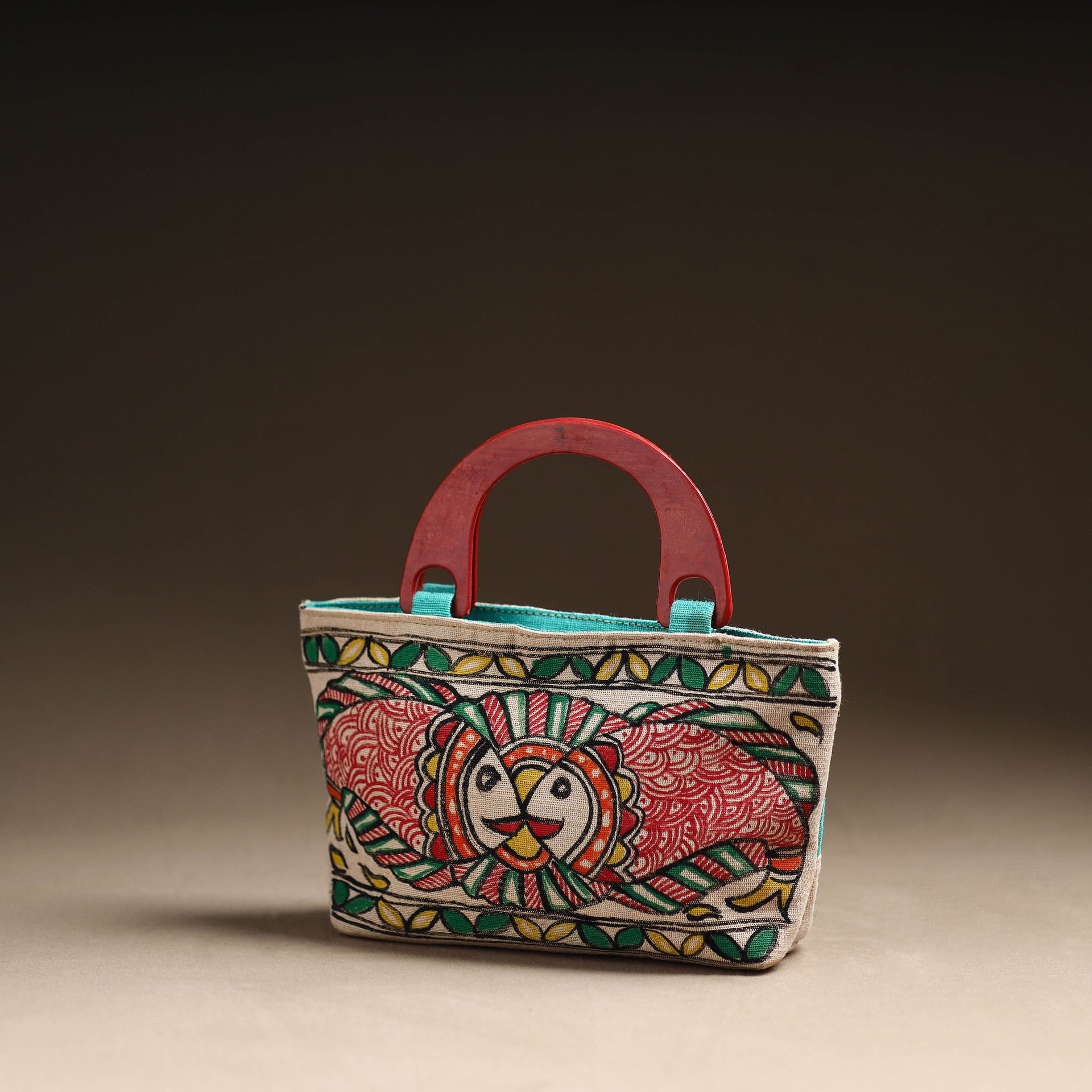 Multicolor Madhubani Handpainted Hand Bag