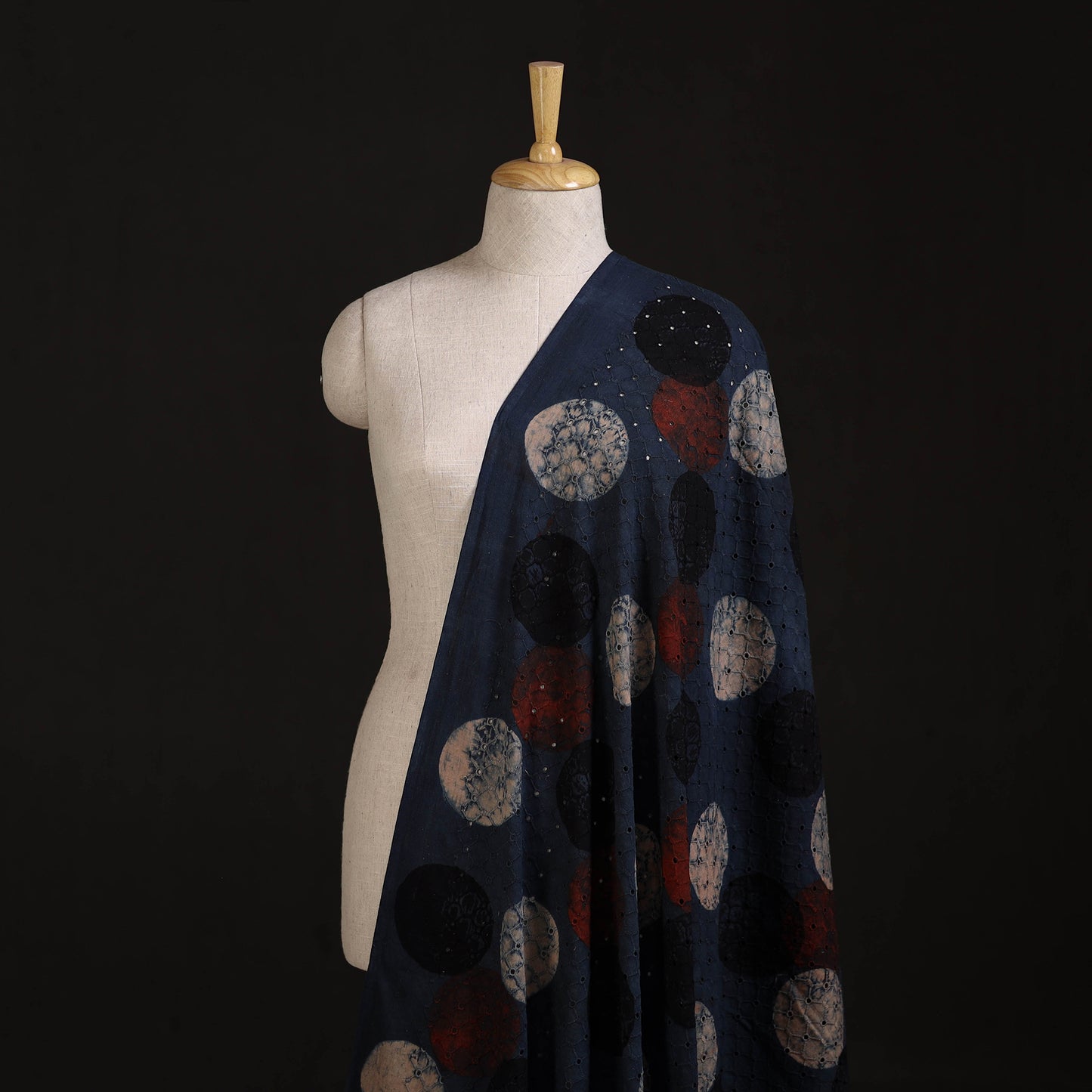 Ajrakh Hand Block Print Natural Dyed Cotton Hakoba Fabric 06