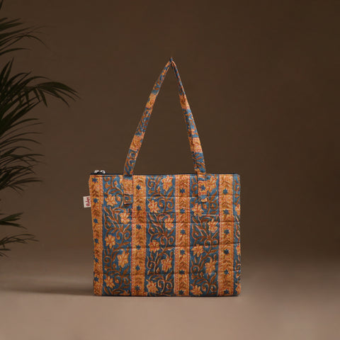 Brown - Handcrafted Quilted Handbag 23