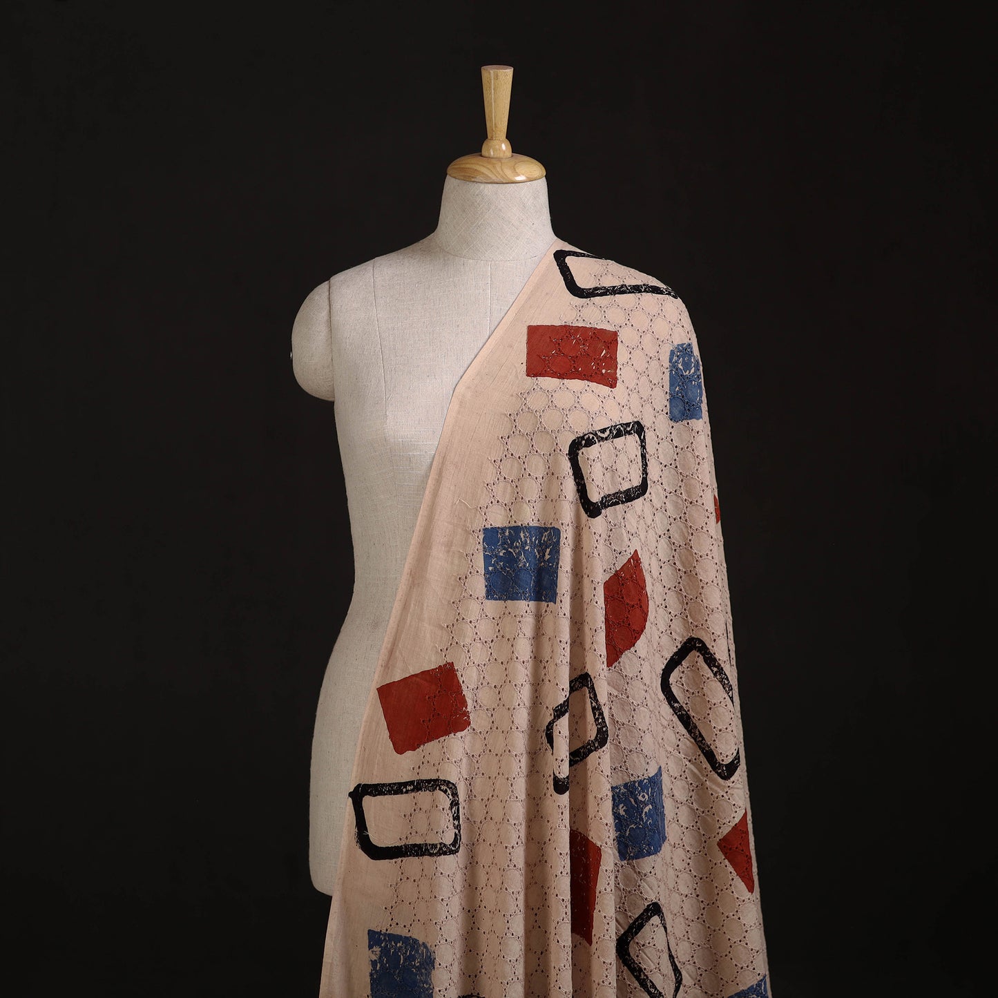 Ajrakh Hand Block Print Natural Dyed Cotton Hakoba Fabric 04