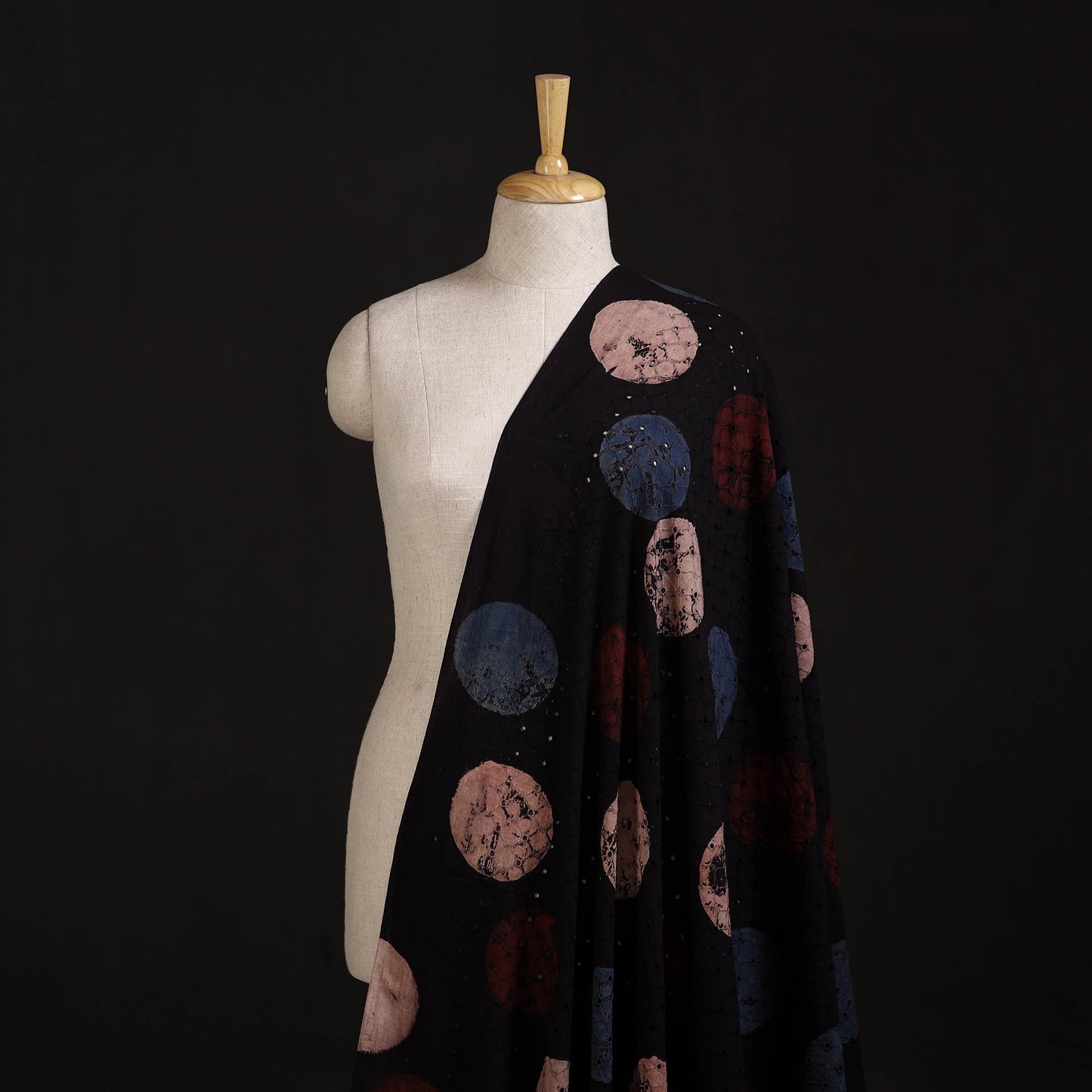 Ajrakh Hand Block Print Natural Dyed Cotton Hakoba Fabric 02