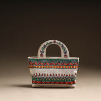 Madhubani Handpainted Jute Cotton Hand Bag 31