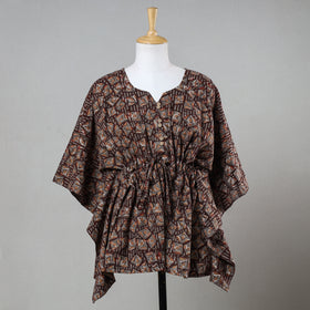  Bagru Block Printed Cotton Kaftan with Tie-Up Waist (Short) 