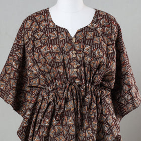  Bagru Block Printed Cotton Kaftan with Tie-Up Waist (Short) 