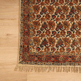 Warangal Handwoven Kalamkari Block Print Cotton Durrie / Carpet / Rug (4 x 6 Feet) 25
