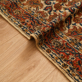 Warangal Handwoven Kalamkari Block Print Cotton Durrie / Carpet / Rug (4 x 6 Feet) 25