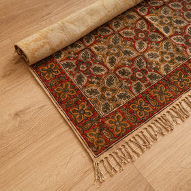 Warangal Handwoven Kalamkari Block Print Cotton Durrie / Carpet / Rug (4 x 6 Feet) 26