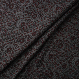 Grey - Bagh Hand Block Print Natural Dyed Cotton Fabric 09