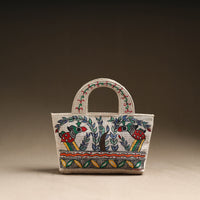 Madhubani Handpainted Jute Cotton Hand Bag 36
