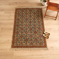 Warangal Handwoven Kalamkari Block Print Cotton Durrie / Carpet / Rug (4 x 6 Feet) 27