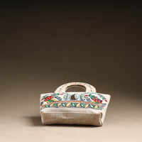 Madhubani Handpainted Jute Cotton Hand Bag 36
