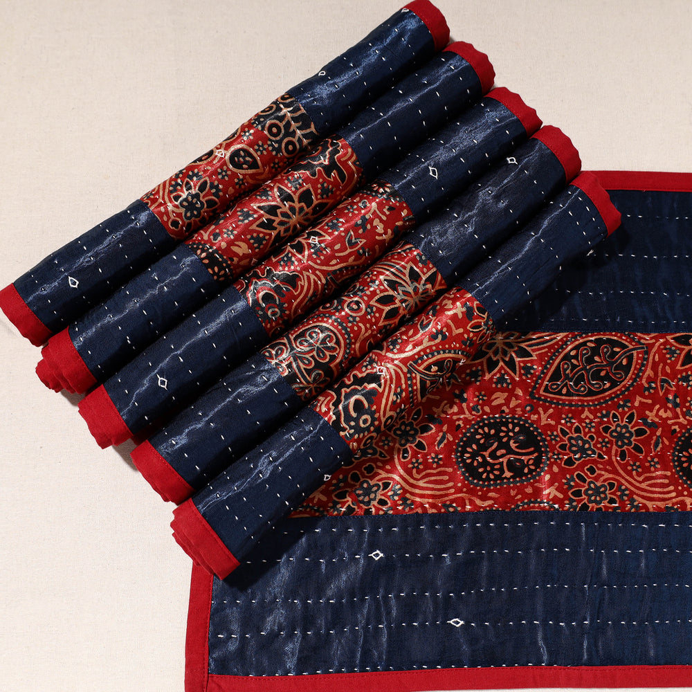 Kutch Tagai Embroidered Mashru Silk Table Mats (SO6) 23