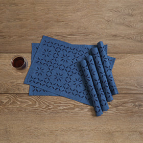 Barmer Applique Cutwork Cotton Dining Table Mats (Set of 6) 03