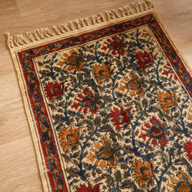 Warangal Handwoven Kalamkari Block Print Cotton Floor Mat (2 x 3 Feet) 17
