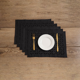 Barmer Applique Cutwork Cotton Dining Table Mats (Set of 6) 01