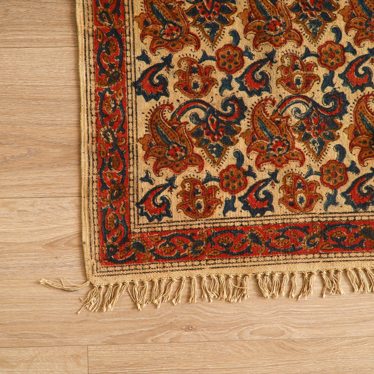 Warangal Handwoven Kalamkari Block Print Cotton Floor Mat (2 x 3 Feet) 18