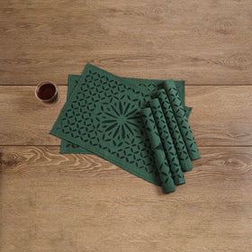 Barmer Applique Cutwork Cotton Dining Table Mats (Set of 6) 04