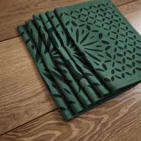 Barmer Applique Cutwork Cotton Dining Table Mats (Set of 6) 04