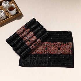 Black Tagai Embroidery Table Mats - Shop Now