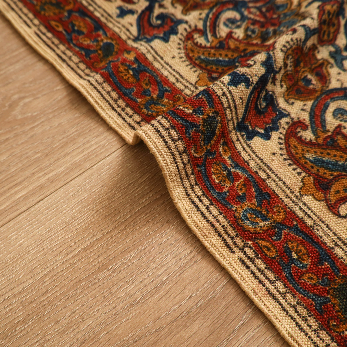 Warangal Handwoven Kalamkari Block Print Cotton Floor Mat (2 x 3 Feet) 19