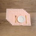 Barmer Applique Cutwork Cotton Dining Table Mats (Set of 6) 06