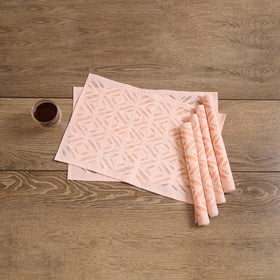Barmer Applique Cutwork Cotton Dining Table Mats (Set of 6) 06