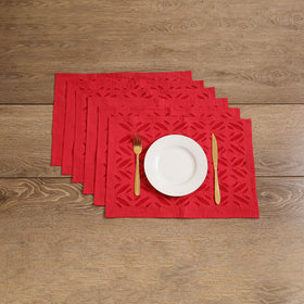 Barmer Applique Cutwork Cotton Dining Table Mats (Set of 6) 07