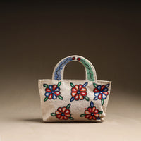 Madhubani Handpainted Jute Cotton Hand Bag 