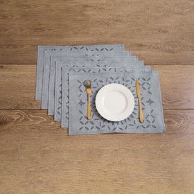 Barmer Applique Cutwork Cotton Dining Table Mats (Set of 6) 08