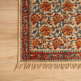 Warangal Handwoven Kalamkari Block Print Cotton Floor Mat (2 x 3 Feet) 21