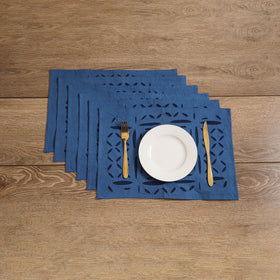 Barmer Applique Cutwork Cotton Dining Table Mats (Set of 6) 09