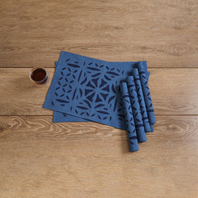 Barmer Applique Cutwork Cotton Dining Table Mats (Set of 6) 09