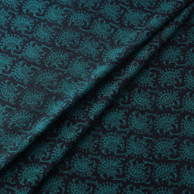 Green - Bagh Hand Block Print Natural Dyed Cotton Fabric 18