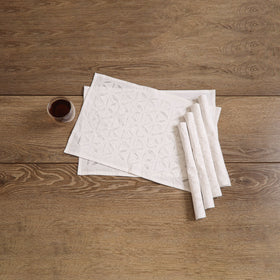 Barmer Applique Cutwork Cotton Dining Table Mats (Set of 6) 12
