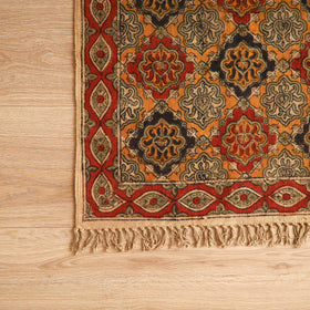 Warangal Handwoven Kalamkari Block Print Cotton Mat (2 x 2 Feet) 02