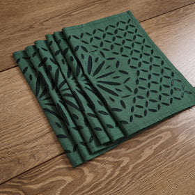 Barmer Applique Cutwork Cotton Dining Table Mats (Set of 6) 13