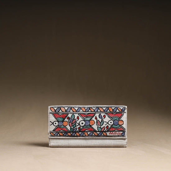 Multicolor - Madhubani Handpainted Cotton Clutch 03