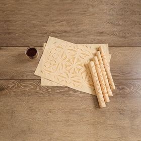 Barmer Applique Cutwork Cotton Dining Table Mats (Set of 6) 14