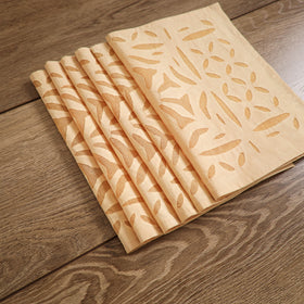 Barmer Applique Cutwork Cotton Dining Table Mats (Set of 6) 14