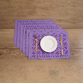 Barmer Applique Cutwork Cotton Dining Table Mats (Set of 6) 15