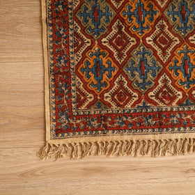 Warangal Handwoven Kalamkari Block Print Cotton Mat (2 x 2 Feet) 03