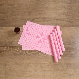 Barmer Applique Cutwork Cotton Dining Table Mats (Set of 6) 16
