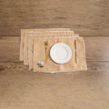 Hydrangea Hand Embroidered Jute Table Mat (Set of 4)