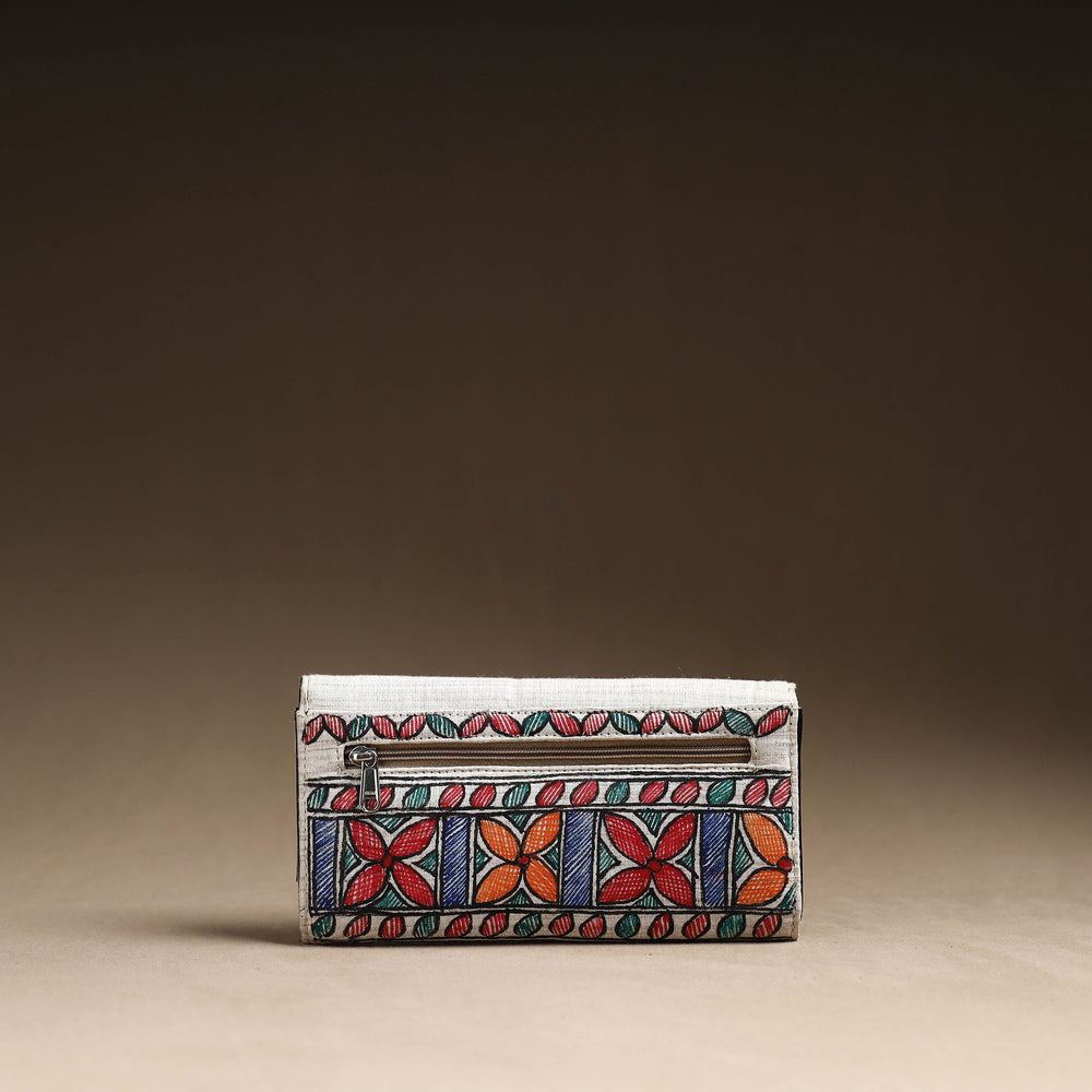 Multicolor - Madhubani Handpainted Cotton Clutch 05