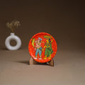 Cheriyal Handpainted Wooden Wall Plate with Stand 66
