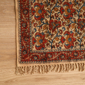 Warangal Handwoven Kalamkari Block Print Cotton Mat (2 x 2 Feet) 05