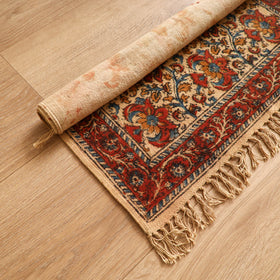 Warangal Handwoven Kalamkari Block Print Cotton Mat (2 x 2 Feet) 05