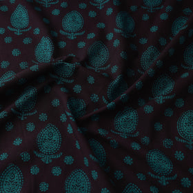 Black - Bagh Hand Block Print Natural Dyed Cotton Fabric 22