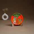 Cheriyal Handpainted Wooden Wall Plate with Stand 68