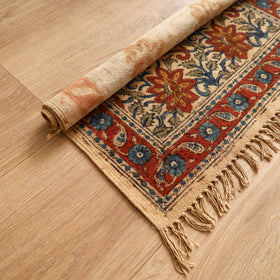 Warangal Handwoven Kalamkari Block Print Cotton Mat (2 x 2 Feet) 06